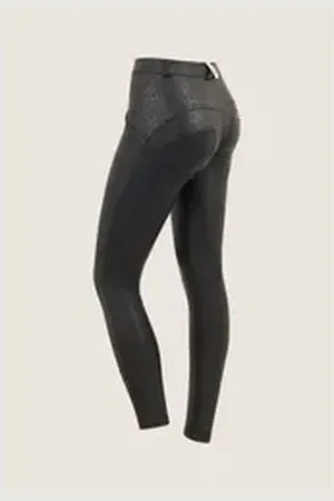 Freddy Lederhose WR.UP Eco Vegan Leder Hose Leo Schwarz schwarz M