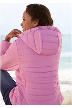 ELBSAND Steppjacke Mit verstellbarer Kapuze rosa S (36)