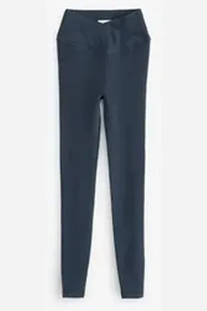 Self-Portrait Loungehose . Leggings mit Waffelstruktur (1-tlg) blau