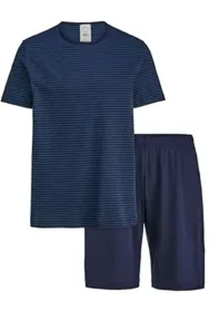 hessnatur Pyjama Regular PURE COTTON aus reiner Bio-Baumwolle (2 tlg) blau 50
