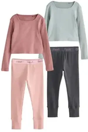 Next Pyjama Leggings, 2er-Pack (4 tlg) rosa 164 (14 J.)