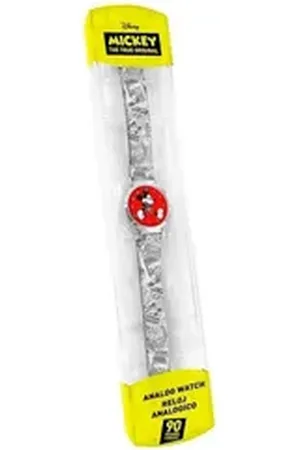 Disney Quarzuhr Armbanduhr Uhr mit fröhlichem Mickey Mouse Motiv