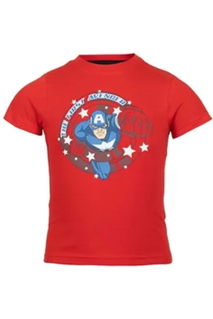 Marvel Print-Shirt Avengers Kinder Jungen kurzarm T-Shirt Shirt Gr. 92 bis 128 rot 122/128
