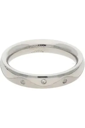 Boccia Titanium Boccia Fingerring Boccia Damenring Titan mit Diamanten 0150-0254 (kein Set, 1-tlg) grau|silberfarben 54