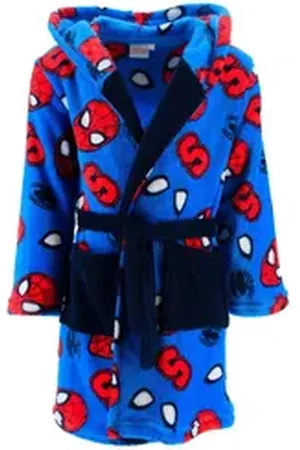 SPIDERMAN Kinderbademantel Jungen Bademantel langarm Morgenmantel blau 104