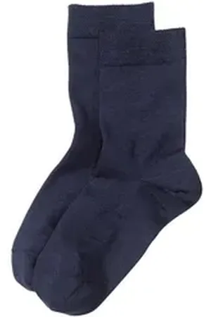 hessnatur Socken im 2er-Pack aus Bio-Merinowolle mit Bio-Baumwolle (2-Paar) blau 35-37