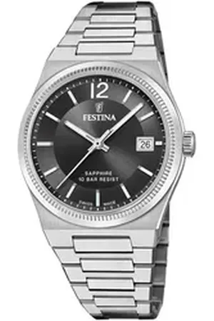 Festina Quarzuhr Rivé Collection F20035/6, Armbanduhr, Damenuhr, Swiss Made, Saphirglas, bis 10 bar wasserdicht silberfarben