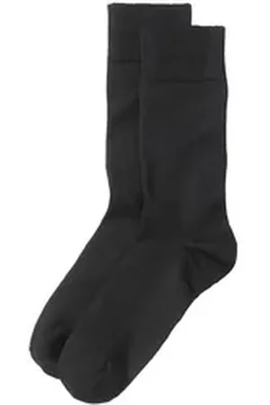 hessnatur Socken im 2er-Pack aus Bio-Merinowolle mit Bio-Baumwolle (2-Paar) schwarz 43-45