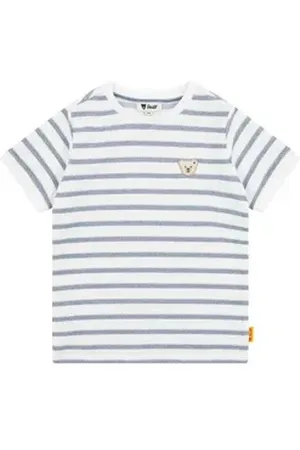 Steiff T-Shirt Unisex T-Shirt 1er Pack Baumwolle (Packung, 1er Pack) weiß 128