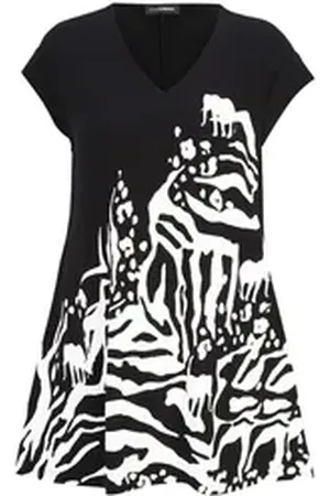 Doris Streich Longshirt (1-tlg) mit animalprint schwarz 42