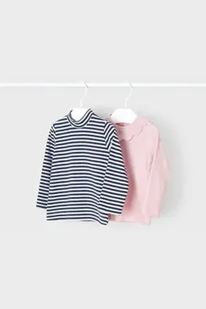 Mayoral Langarmshirt Doppelpack Langarmshirts Mädchen 80