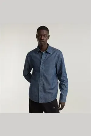 G-Star Oversize-Shirt Jeanshemd - Regular Fit blau M