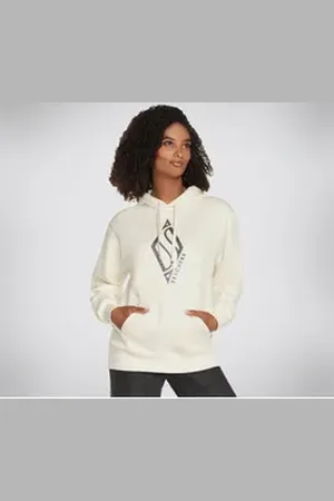 Skechers Kapuzensweatshirt SKECH-SWEATS DIAMOND SHINE HOODIE SKECH-SWEATS Material weiß XL