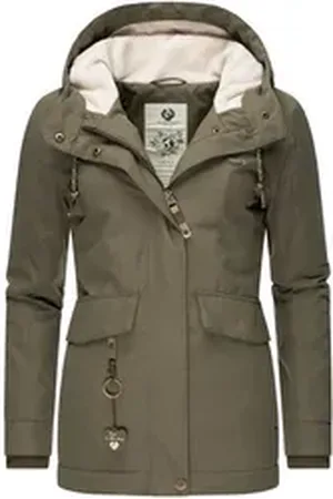 Ragwear Winterjacke Jazmin Intl. warm gefütterte Outdoorjacke aus recycelten Materialien grün XS (34)