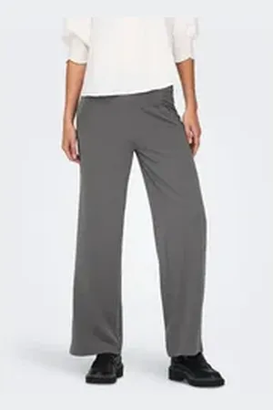 JACQUELINE DE YONG Stoffhose Weit Geschnittene Stoffhose Schlupf Culotte Pants JDYLOUISVILLE (1-tlg) JDYLOUISVILLE CATIA WIDE PANT JRS NOOS grau|schwarz XS / 34L