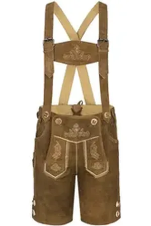 Nübler Trachtenlederhose Kinderlederhose kurz Axel in Braun von braun 164