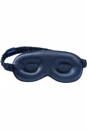 Lenoites Schlafmaske Silk Sleep Mask, Maulbeerseide, sanfter Schutz, perfekte Passform blau