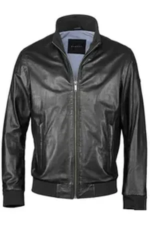 Bugatti Lederjacke BUGIACOMO (1-St) mit Reißverschlusstaschen schwarz 60