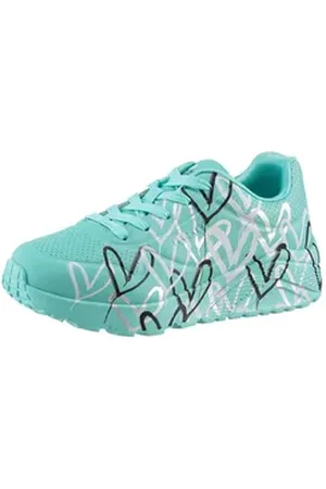 Skechers UNO LITE-METALLIC LOVE Sneaker, Keil,-Schnürschuh, Skech-Air Funktion, Größenschablone zum Download blau 28 EU