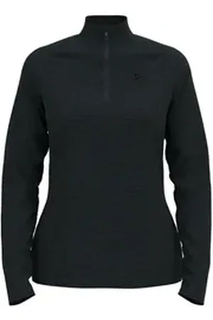 Odlo Stehkragenpullover Essentials Ceramiwarm Midlayer mit Halbreißverschluss mit Halbreißverschluss schwarz S