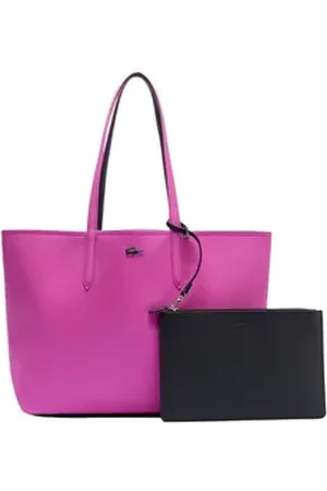Lacoste Henkeltasche Damen Handtasche Lederimitat bunt|schwarz