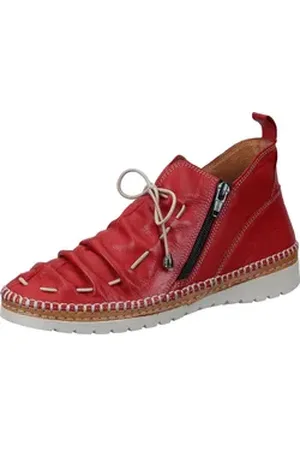 Manitu Stiefeletten Stiefelette aus echtem Leder rot 36 EU