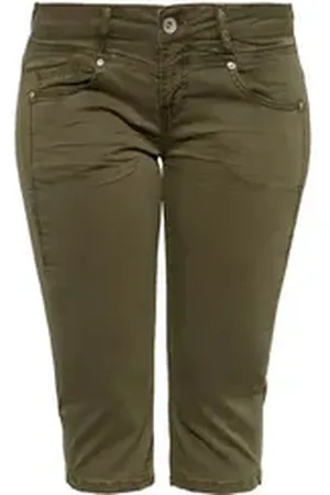 ATT Caprihose Zoe im 5-Pocket Design grün 32
