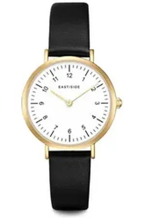 Eastside Quarzuhr Rosehill schwarz, mit Echtleder-Armband