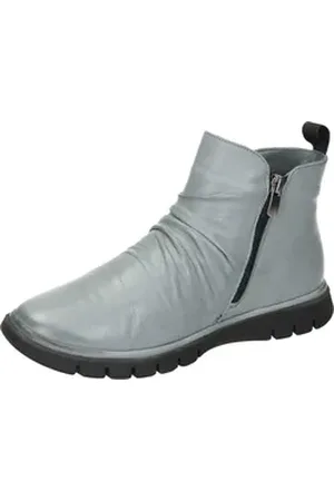 Manitu Stiefeletten Stiefelette aus echtem Leder grau 36 EU