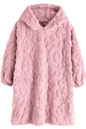 Next Kinderbademantel Kapuzendecke aus Jacquard-Fleece, Polyester (recycelt), Polyester lila 122-140 (7-10 J.)