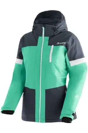 Maier Sports Skijacke HANNI Damen Winterjacke, wasserdicht, 3 RV-Taschen und Kapuze, Regular fit grün 46