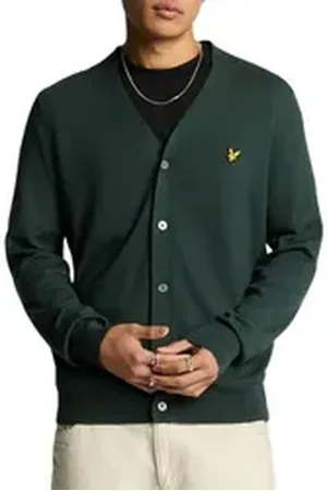 Lyle & Scott Cardigan Herren Aus Weicher Merino Baumwolle grün S
