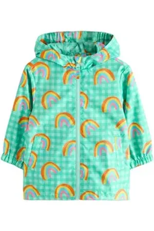 Next Regenjacke Wasserabweisende Cagoule-Jacke mit Print (1-St) grün 86-92 (1,5-2 J.)