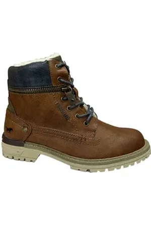 Mustang Shoes Kinder Schnür-Booty 5051-609-307 cognac braun Stiefel braun 38 EU