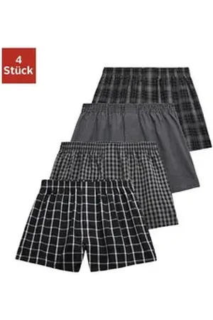 AUTHENTIC LE JOGGER Webboxer (Packung, 4-St) vier unterschiedliche Dessins schwarz 9 (XXXL)