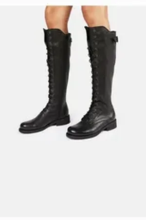 Felmini Stiefel Leder Bikerboots schwarz 37 EU