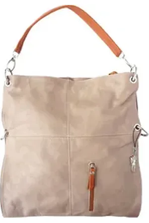 Baoobaoo FLORENCE Beuteltasche OTF102X Florence Damen Beuteltasche (Schultertasche), Damen Leder Schulter- Beuteltasche, schwarz ca. 37cm braun
