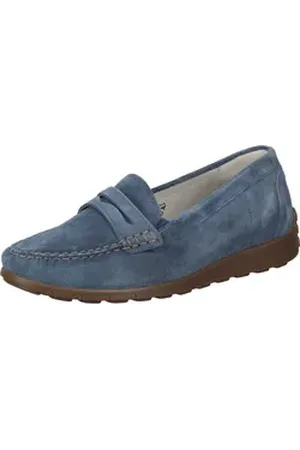 Waldläufer Waldläufer Slipper Mokassin aus Veloursleder blau 37,5 EU