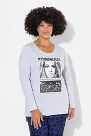 Angel of Style Angel of Style T-Shirt T-Shirt Foto-Print Langarm grau 46