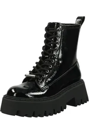 Steve Madden Stiefelette Lederimitat/Textil Schnürstiefelette schwarz 41 EU