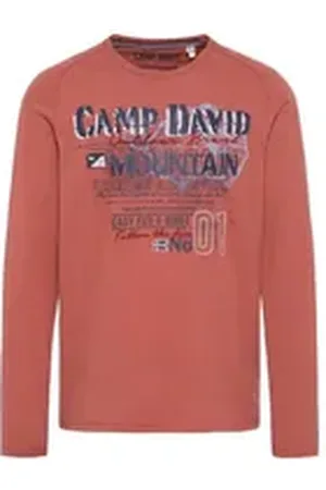 Camp David Longsleeve mit Used Print und Stickereien XXXL