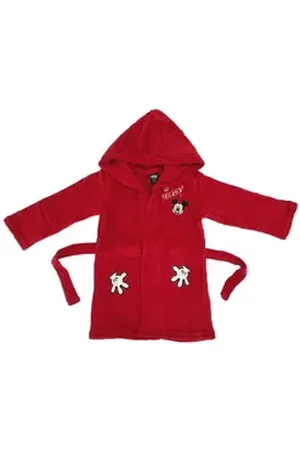 Disney Kinderbademantel Mickey Jungen Bademantel rot 110-116