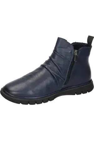 Manitu Stiefeletten Stiefelette aus echtem Leder blau 36 EU