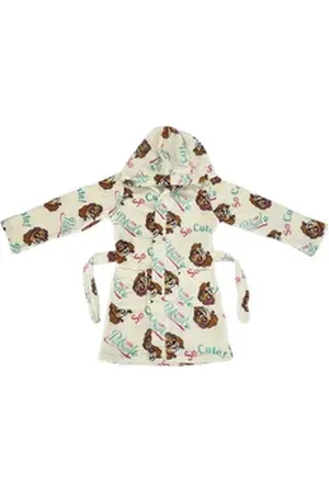 Paw Patrol Kinderbademantel Skye Mädchen Bademantel weiß 110-116