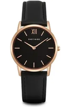 Eastside Quarzuhr Upper Union schwarz, mit Echtleder-Armband