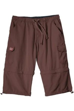 ABRAXAS Bermudas Zipp-off-Bermuda rotbraun Übergröße braun|rot XXL