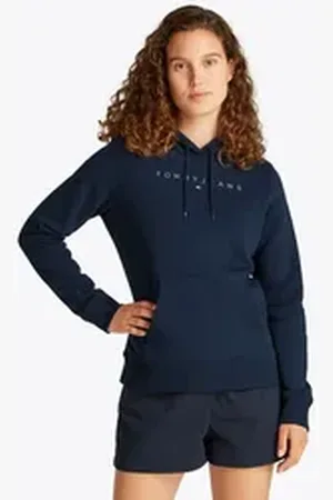 Tommy Hilfiger Kapuzensweatshirt TJW REG TONAL LINEAR HOODIE EXT in Großen Größen, Kapuze, Logostickerei blau 5XL (50)