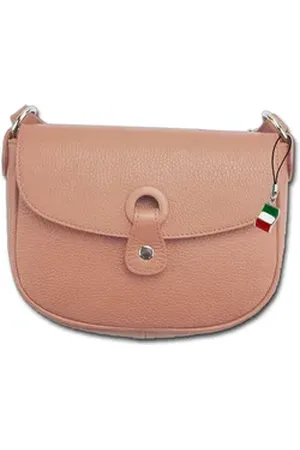 Florence Umhängetasche Umhängetasche Damen Handtasche (Schultertasche, Umhängetasche), Damen Tasche Echtleder rosa, Made-In Italy rosa