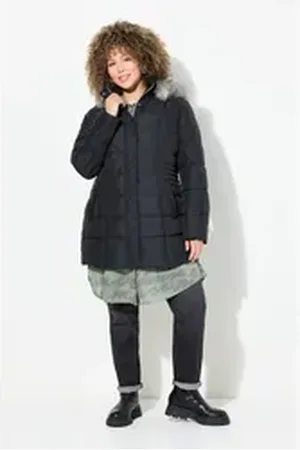 Ulla Popken Steppjacke HYPRAR Funktions-Steppjacke wasserabweisend Kapuze schwarz 58/60
