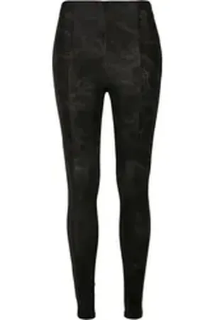 Urban classics Leggings Damen Ladies Washed Faux Leather Pants (1-tlg) schwarz S